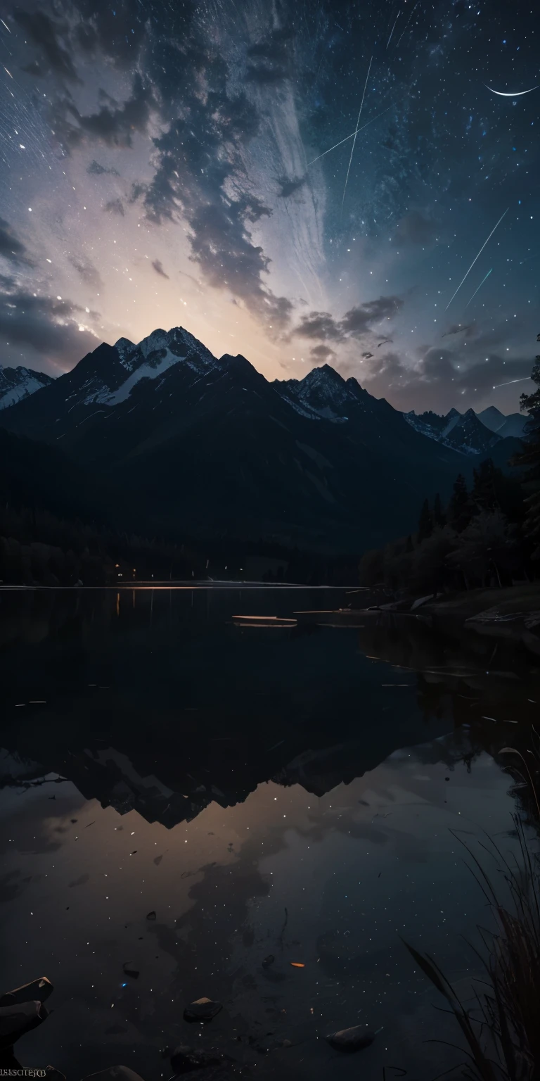 RTX, ray tracing, masterpiece, best quality, ultra-detailed, 8k, top quality, extremely detailed, high resolution, 4k, ultra high resolution, ,masterpiece, best quality, detailed,  night sky,  