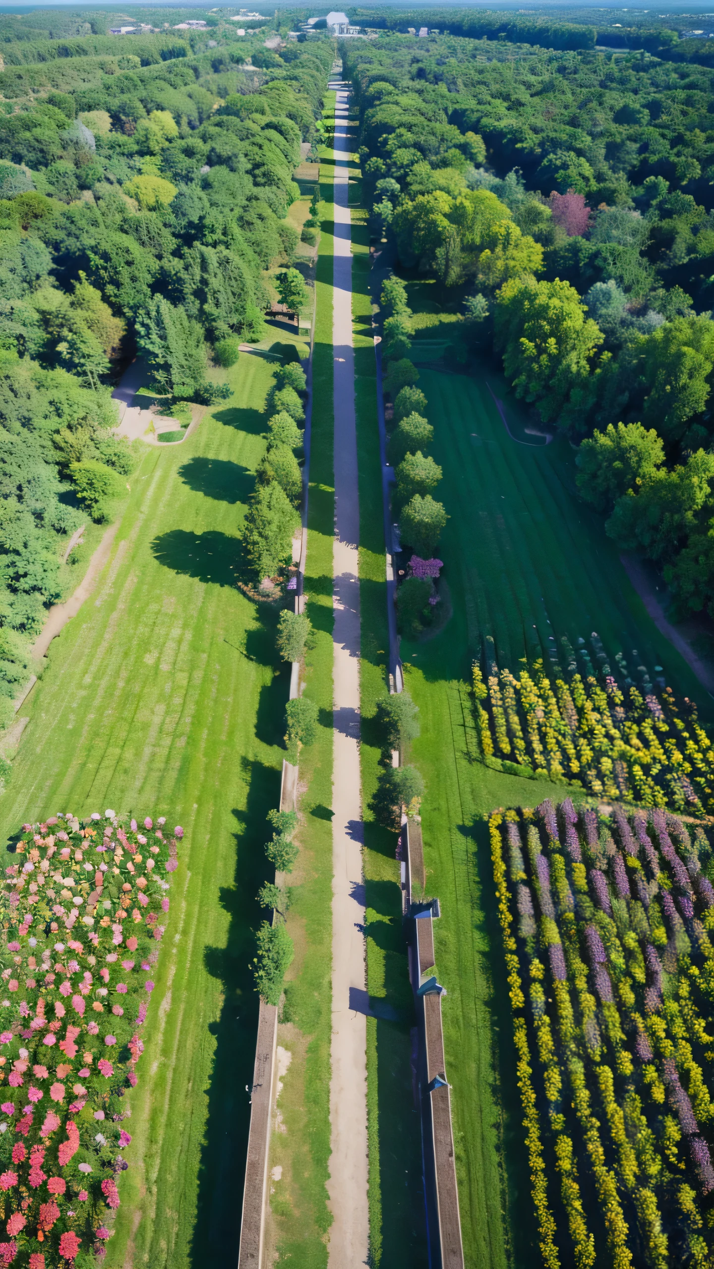 Highest image quality,drone photography,flower garden