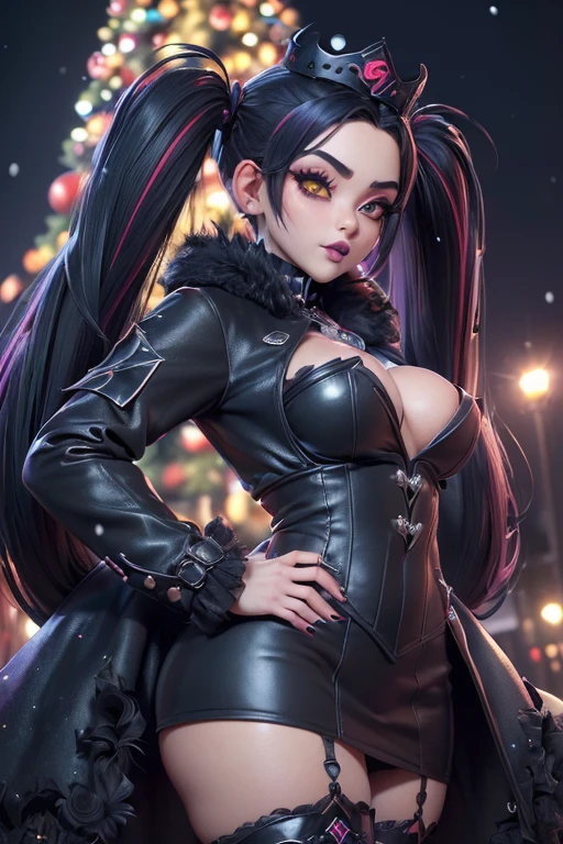 gothic reno girl,(((1 chica))),((extremely lindo and beautiful black hair anime gothic reno girl)),
(((antro peludo:1.2), _reno, reno_cornamenta,(huge cornamenta:1.5,dear cornamenta:1.5,blooming cornamenta:1.5))),(pechos s:1.4),sagging breasts,((((Cde pelo negro:1.35,Twintailselo grande,ear breathing)))),(((rojo_eyes:1.3))),intrincado eyes,hermosos ojos detallados,symmetrical eyes,ojos grandes:1.5,(((piel brillante:1.5,piel brillante: 1.5,piel bronceada,piel brillante,very piel brillante,cuerpo brillante,plastic glitter skin,exaggerated piel brillante,piel iluminada))),(spider lower abdomen,cintura estrecha,cadera ancha,athletic body,piernas infladas,muslos gruesos,cuerpo detallado,(cara detallada)),
lindo,cachonda,seductor,erotic,(((NSFW))),
zettaiki,Ropa reveladora,mostrar piel,(((Sexy Gothic Fur Coat, gothic fuoat costume, wearing a gothic fur coat:1.3,dark rojo winter coat))),((rojo goth mini-skirt,rojo goth mini skirt with furry edge,correas de tanga visibles, ombligo)),((correa de calzoncillos)),(rojo gothic clothes,semidesnudo,with little gothic clothing),((((sombra de ojos negra,Delineador de ojos negro grueso,Long, dramatic eyelasABIOS NEGROS))),(((intrincado outfit,intrincaothes,embroiderojo outfit,traje adornado))),
(dynamic pose:1.0),avergonzado,(centerojo,escala para ajustarse a las dimensiones,regla de los tercios),
(((winter town adorned with festive decorations and a majestic Christmas tree))),(((luces brillantes sobre el pueblo))),(((tree crowned with stars))),(((plaza del pueblo festivo))),(((nieve))),(((nieve-coverojo scene))),(((Las maravillas de invierno))),(((nieveflakes))),(((Cabins and houses))),(((escenario))),
(Adornos de invierno brillantes),high resolution,sharp focus,(ultra detallado,Extremadamente detallado),(obra de arte fotorrealista:1.37),(Extremadamente detallado CG unity 8k wallpaper),(((colores vibrantes,tema vibrante))),(intrincado