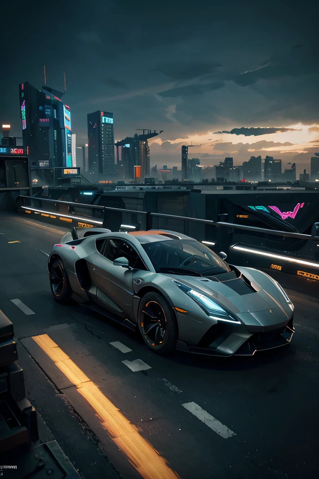 +Photorealistic illustration of a Supersonic SUV, futuristic style, electric., (((arcane style))), League of Legends style, game modelling, ((cyberpunk style)), Hi-Tech city, mechanical enhancement, (high-tech fantasy), robotics, 3d game, blade runner 2049, (watercolour style), blending of colours, soft gradient, John Singer Sargent, Edward Hopper, (((highly dynamic))), big movements,