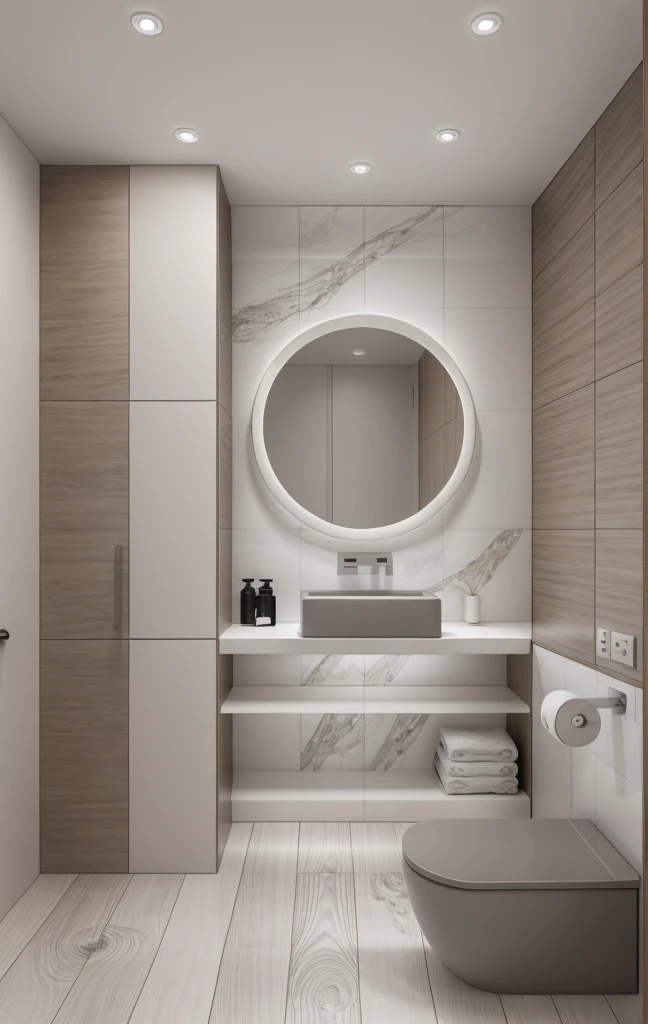 1bathroom, 8k render vray, morden, marble floor:1.3