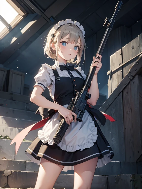 girl Maid clothes Anti-tank rifles rocket launcher Assault rifle Beam rifle hand gun