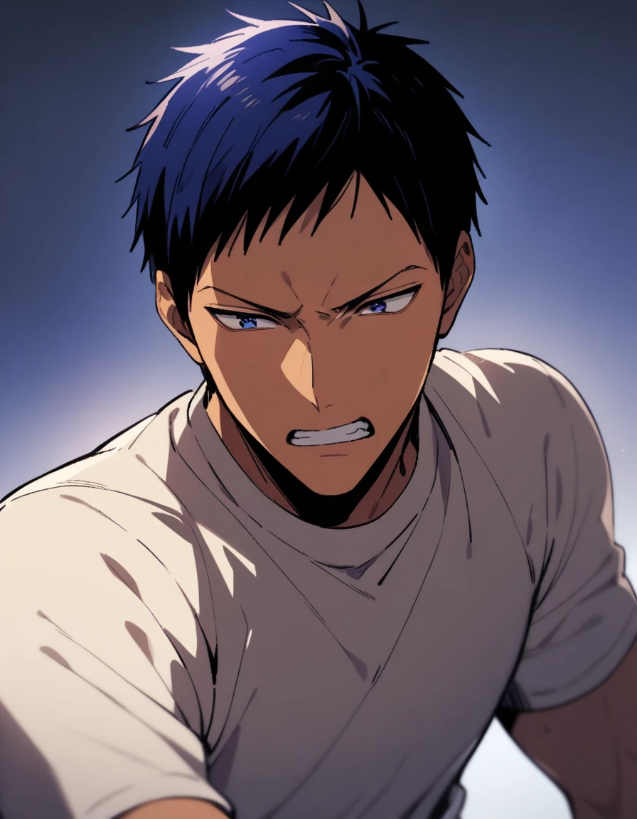 1boy, male focus, Aomine Daiki, masterpiece, best quality, very aesthetic