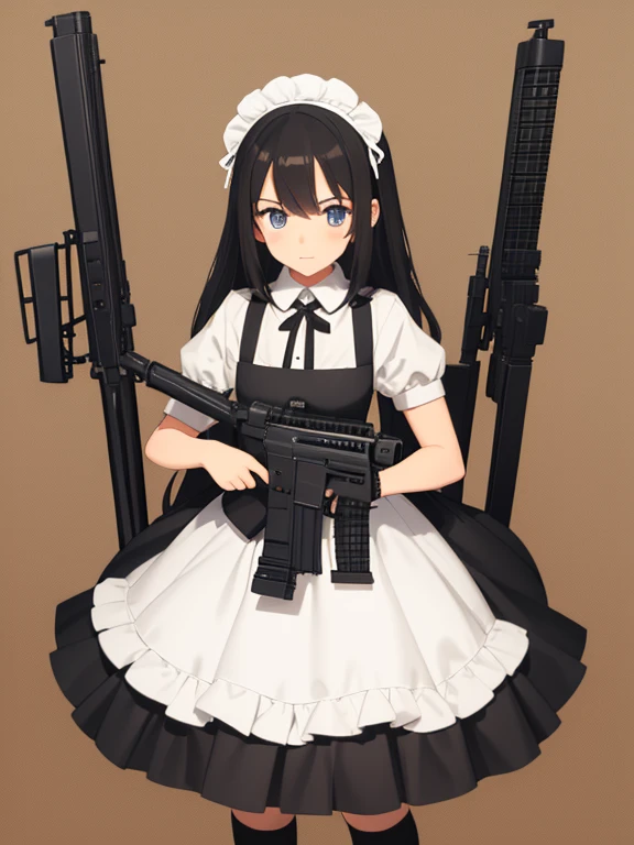 girl　Maid clothes　Anti-tank rifles　rocket launcher　Assault rifle　Beam rifle　hand gun