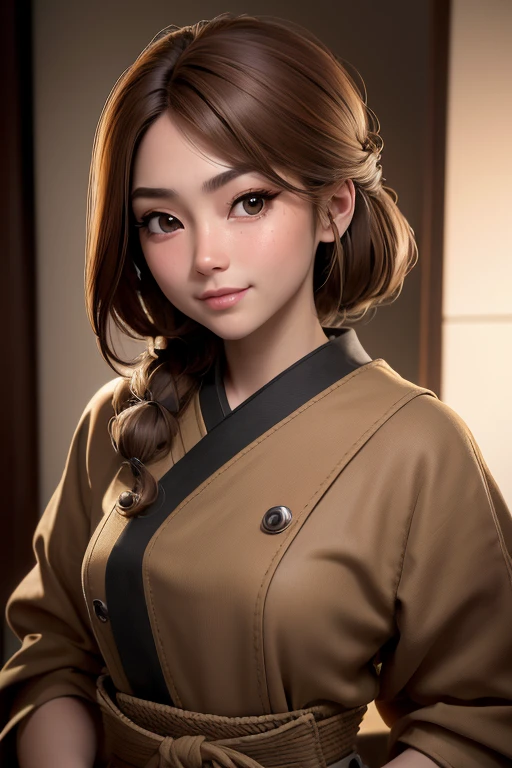 (masterpiece:1.3), (8K, Fotorrealista, raw photography, Calidad de imagen superior: 1.4), Chicas de secundaria japonesas、(Peinados al azar:1.2)、escote del pecho:1.2、super detailed face、Ojo del detalle、double eyelid、Junta tu pecho、sharp focus:1.2、mujer bonita:1.4、light brown hair、de primera calidad、masterpiece、super high resolution、(Fotorrealista:1.4)、Professional and highly detailed lighting smile.、Prendas de punto holgadas y ligeras、hombro hacia afuera、esbelto、serious facial expression、de pelo corto、fatal position
