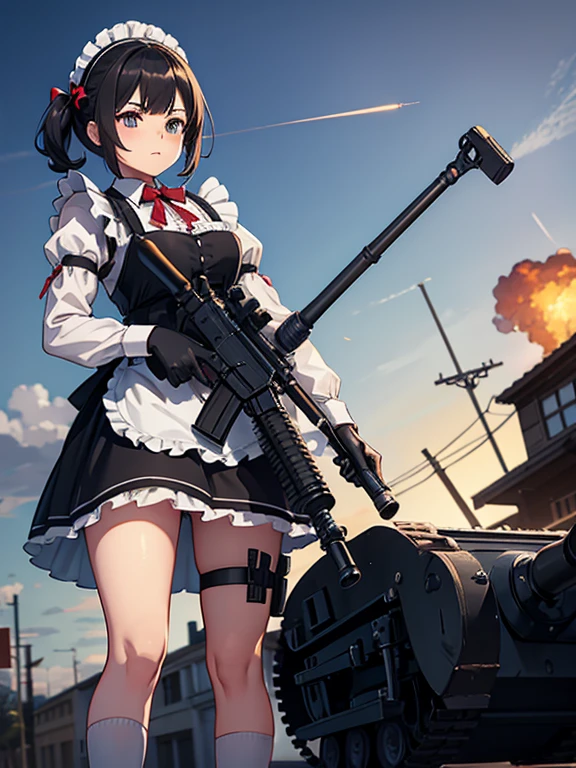 girl Maid clothes Anti-tank rifles rocket launcher Assault rifle Beam rifle hand gun