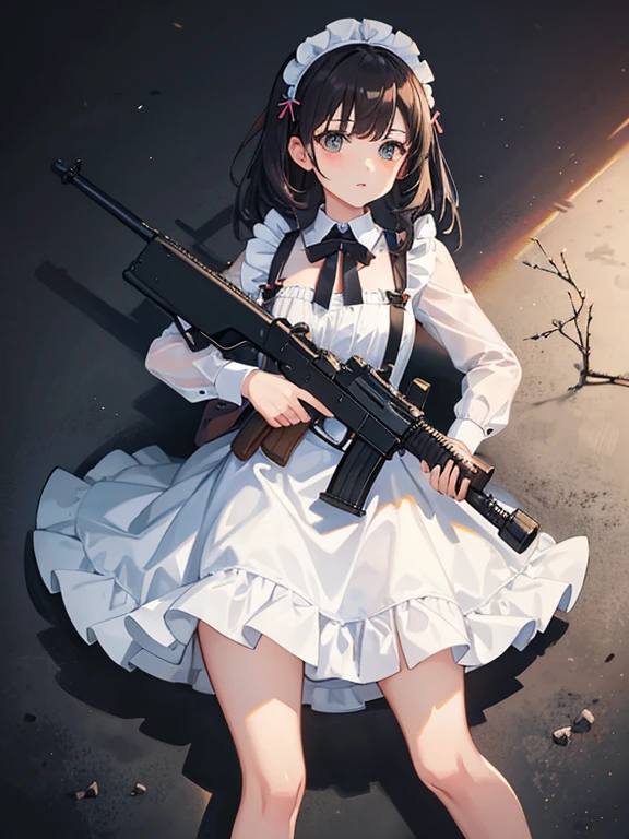 girl Maid clothes Anti-tank rifles rocket launcher Assault rifle Beam rifle hand gun