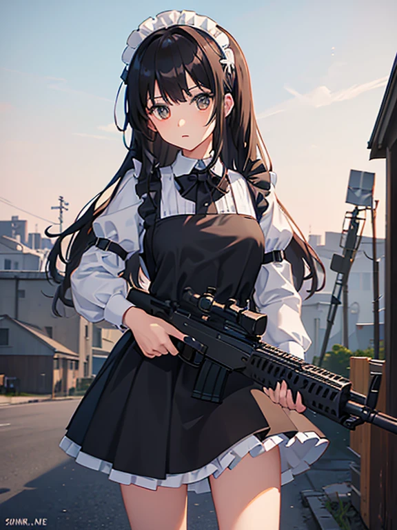 girl Maid clothes Anti-tank rifles rocket launcher Assault rifle Beam rifle hand gun
