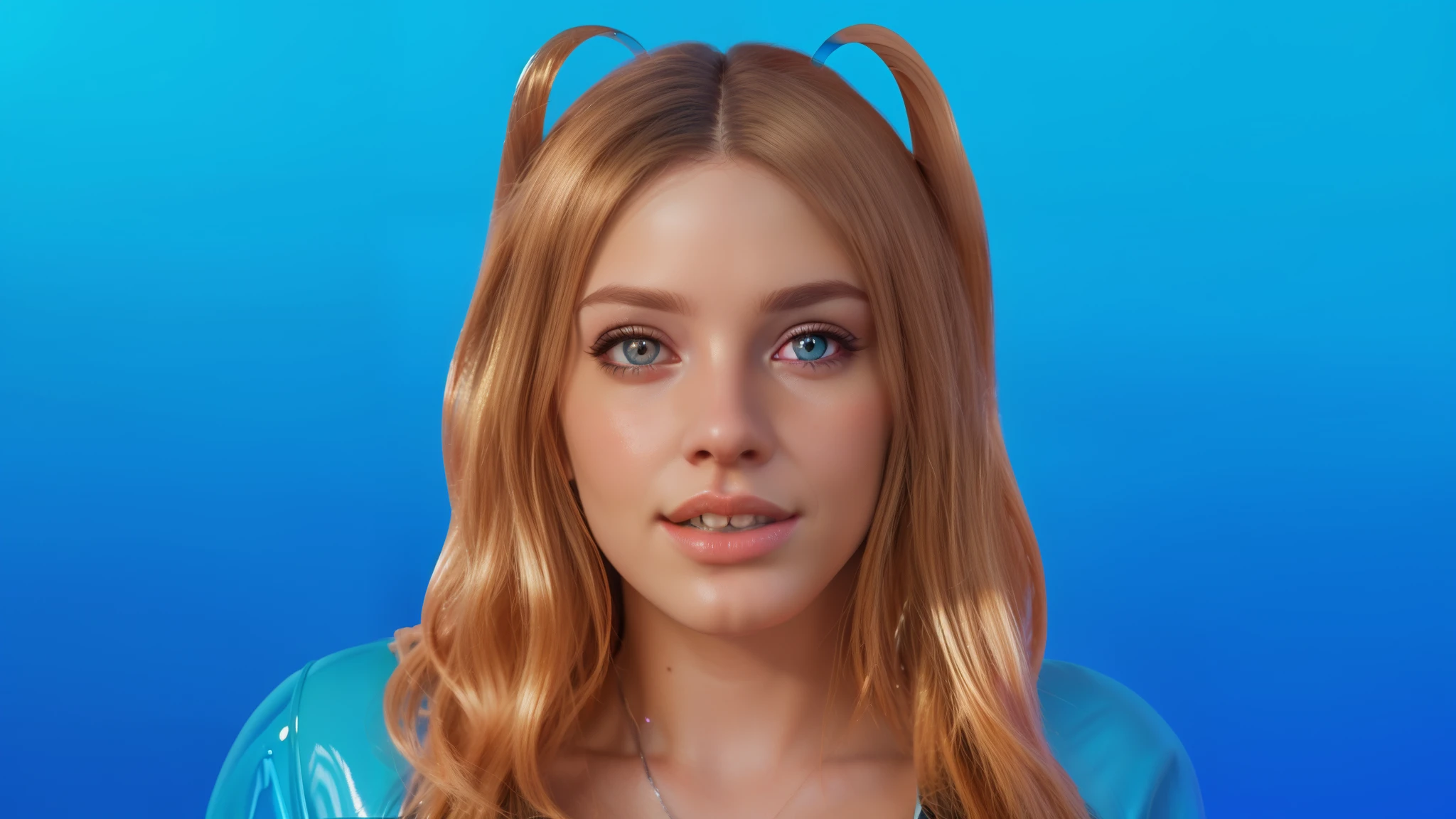there is a девушка ребенок holding a toothbrus, beautiful smooth smooth clear glossy latex hair hairstyle, realistic smooth styled latex glossy hair, beautiful latex glossy hairstyle with styling, straight hair, Portrait of Kim Petras, young , solid background, album's cover, wear a yellow jacket, young girl, young and sweet girl, official work of art, age girl, teengirl, Artists, in a fighting pose, with blue background, Background removed, In a neon yellow sweatshirt, glossy texture, smooth 3d model, multiple light sources, rim light, sharp post effects render, (glossy plastic texture with multiple big light probe refractions), perfect cgi, smooth silhouette, high intensity refraction, (super glossy material), most beautiful vfx, blue background, plastic refractions, realistic, 4k, high resolution, rim light, photo shoot, commercial photo, profile shot, 4k, rim light, high resolution, 4k, glossy texture, smooth 3d model, multiple light sources, rim light, sharp post effects render, (glossy metallic texture with multiple big light probe refractions), perfect cgi, cgi art created only with gradients, smooth silhouette, high intensity refraction, (super glossy chrome material), most beautiful vfx, blue background, chrome metal refractions, multiple light sources, rim light, sharp post effects render, perfect cgi, digital art, detailed digital art, reflective, best quality, 4k, masterpiece:1.2, ultra-detailed, realistic, vivid colors, dark and moody lighting, The image of the highest quality, ensuring every detail showcased perfectly. It in 4k resolution, allowing viewers to immerse themselves in the richness of the colors and intricate details. The realistic rendering. under the spotlight, reflecting, high-resolution image, realistic rendering,, rim light photorealistic