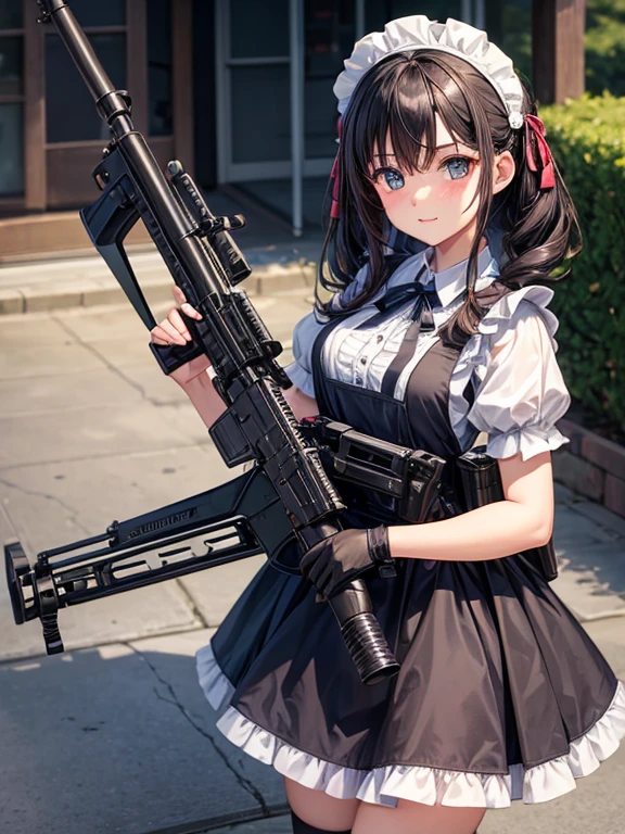 girl　Maid clothes　Anti-tank rifles　rocket launcher　Assault rifle　Beam rifle　hand gun