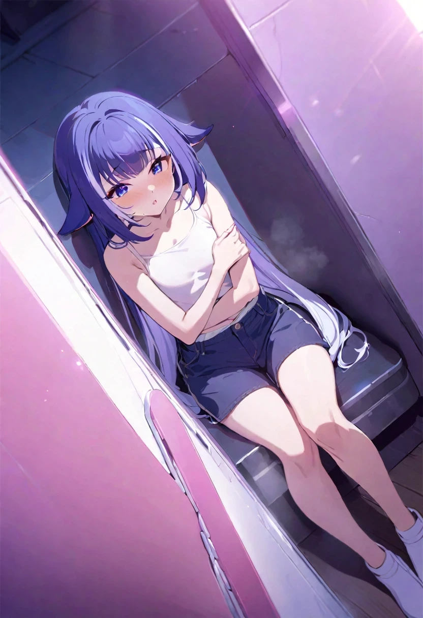Anime girl sitting on toilet with horse ears on her head, beautiful anime girl squatting, the anime girl is crouching, Seductive Anime Girl, Smooth Anime CG Art, in dress, anime moe art style, small curvy lolite anime girl, from girls frontline, marin kitagawa fanart, made with anime painter studio, painted in anime painter studio,(((dark colored,fine lines))),(((Detailed Floral Lace Lingerie))),A detailed face,Eyes Like Gems