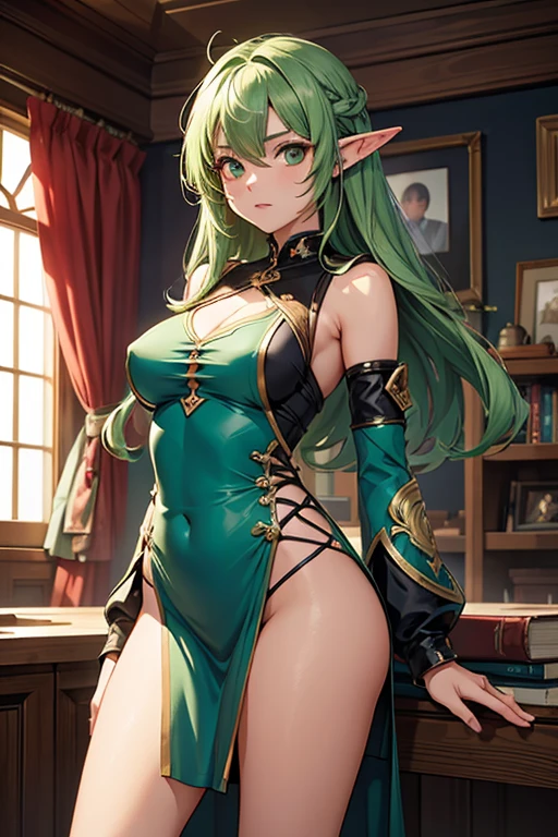 um close de uma mulher com cabelo verde e vestido preto, artegerm e Rossdraws, estilo artegerm, artegerm extremamente detalhado, artegerm lau, personagem dnd de garota goblin, tom de pele verde,"garota monstro",Green female goblin,in the estilo artegerm, estilo artegerm, Krenz Cushart e Artegerm, modelo uniforme | artegerm, inspirado em rossdraws