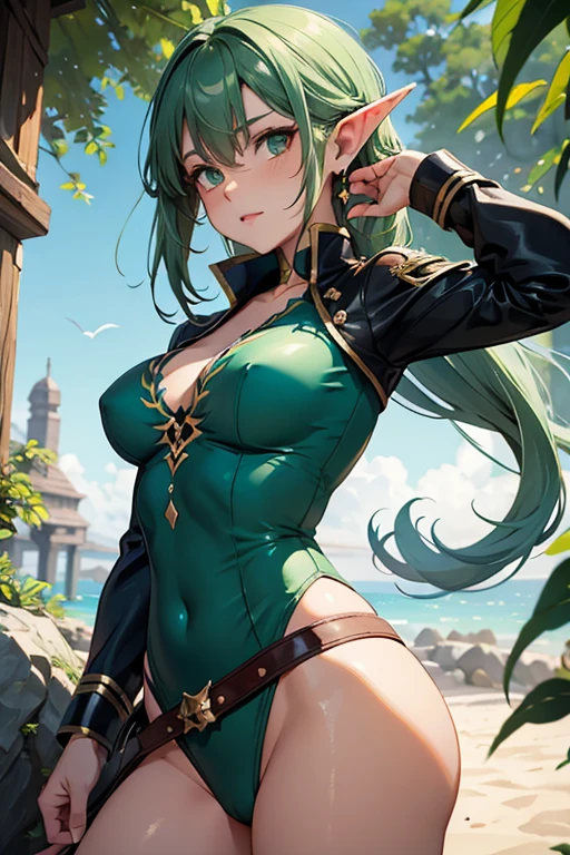 um close de uma mulher com cabelo verde e vestido preto, artegerm e Rossdraws, estilo artegerm, artegerm extremamente detalhado, artegerm lau, personagem dnd de garota goblin, tom de pele verde,"garota monstro",Green female goblin,in the estilo artegerm, estilo artegerm, Krenz Cushart e Artegerm, modelo uniforme | artegerm, inspirado em rossdraws