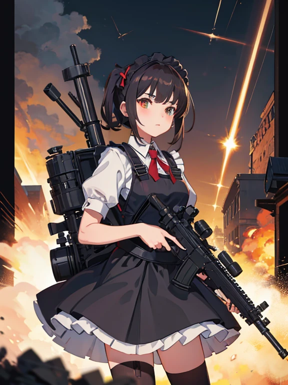 girl Maid clothes Anti-tank rifles rocket launcher Assault rifle Beam rifle hand gun