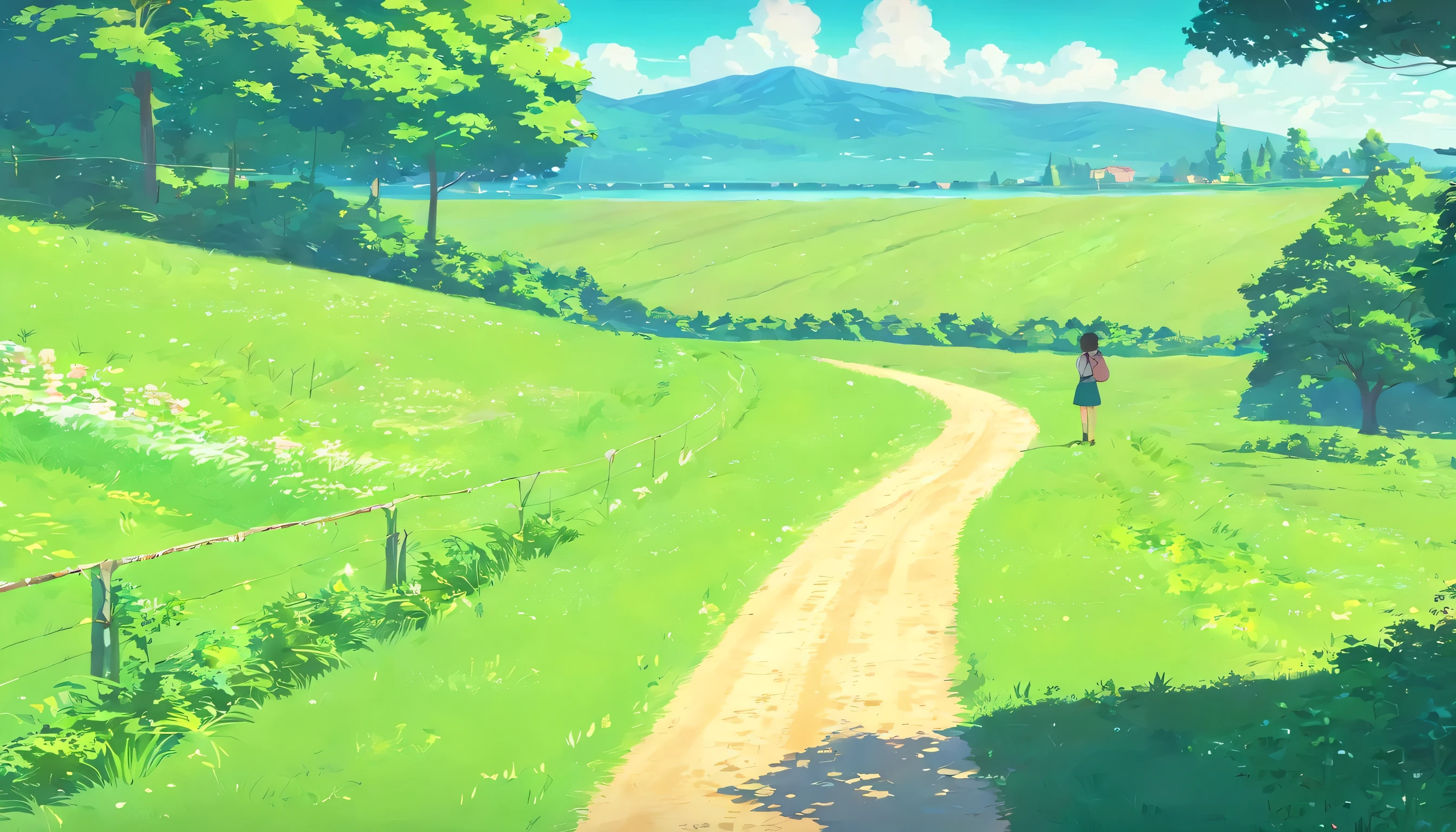 European countryside，lush green，