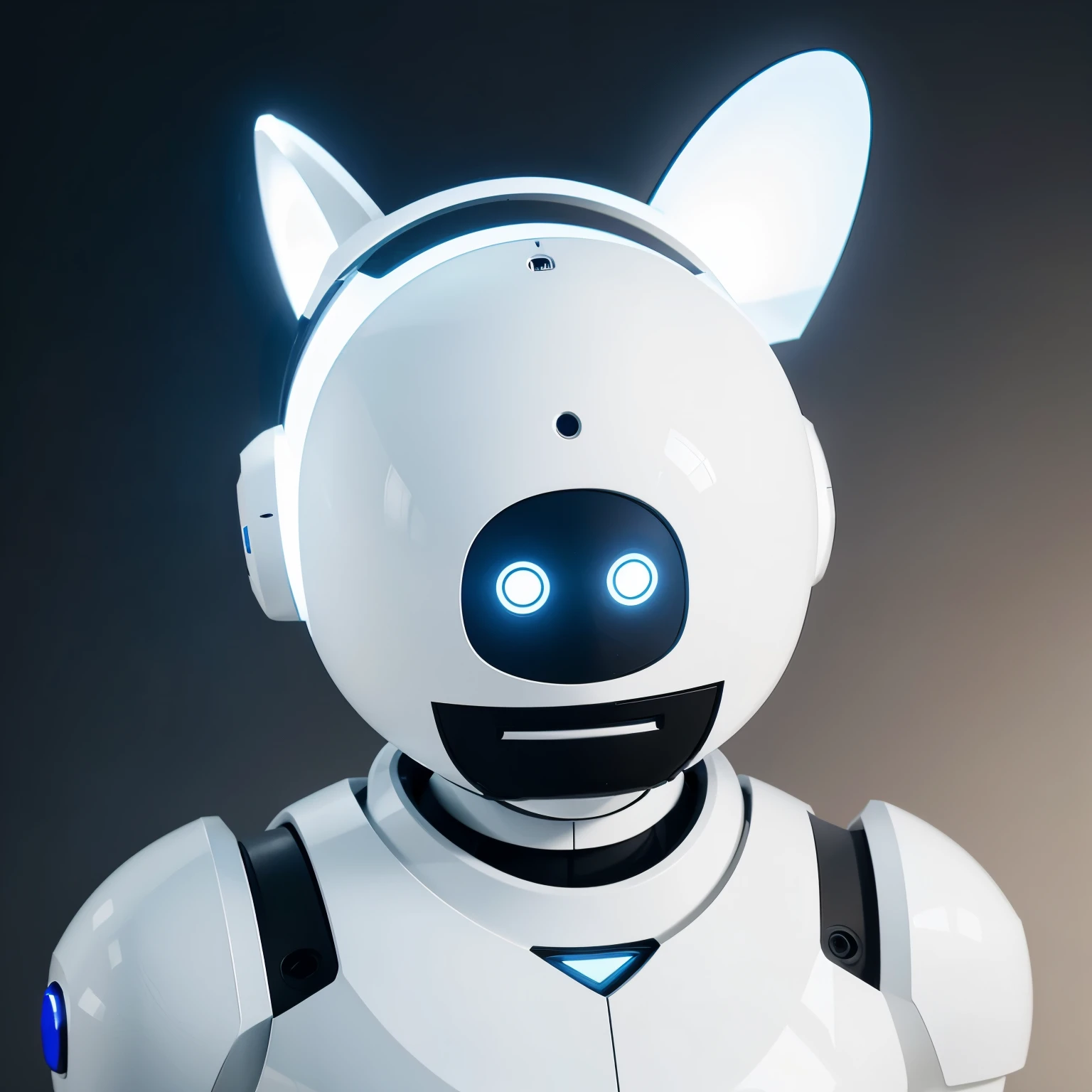 Generate mascot logo for a customer assistance AI bot. Keep the background white