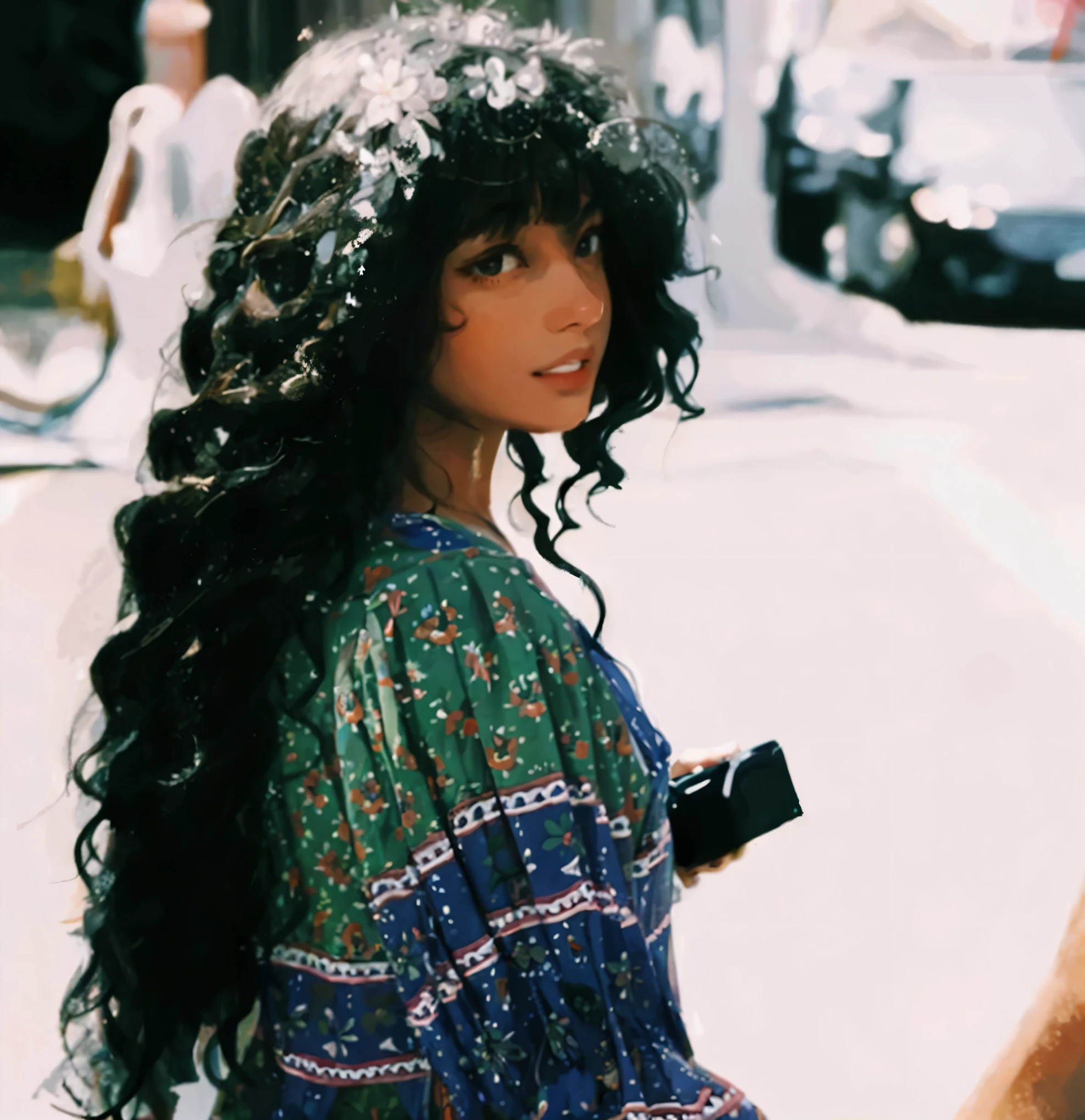 (masterpiece:1.2, best quality), (real picture, intricate details), 1lady, solo, upper body, casual, long hair, minimal makeup, natural fabrics, close-up face, aesthetic.