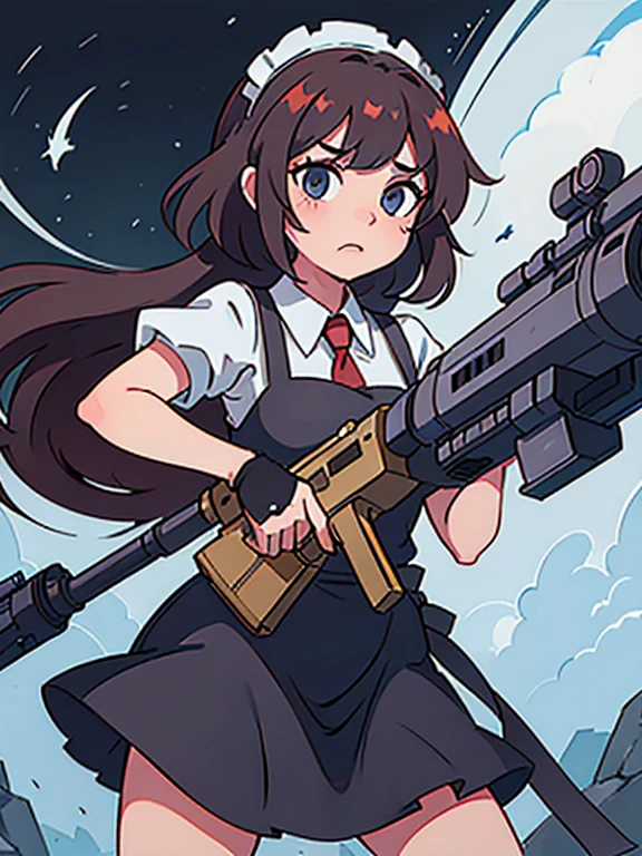 girl Maid clothes Anti-tank rifles rocket launcher Assault rifle Beam rifle hand gun
