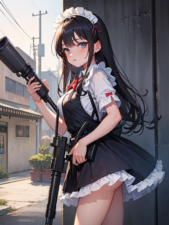 girl Maid clothes Anti-tank rifles rocket launcher Assault rifle Beam rifle hand gun