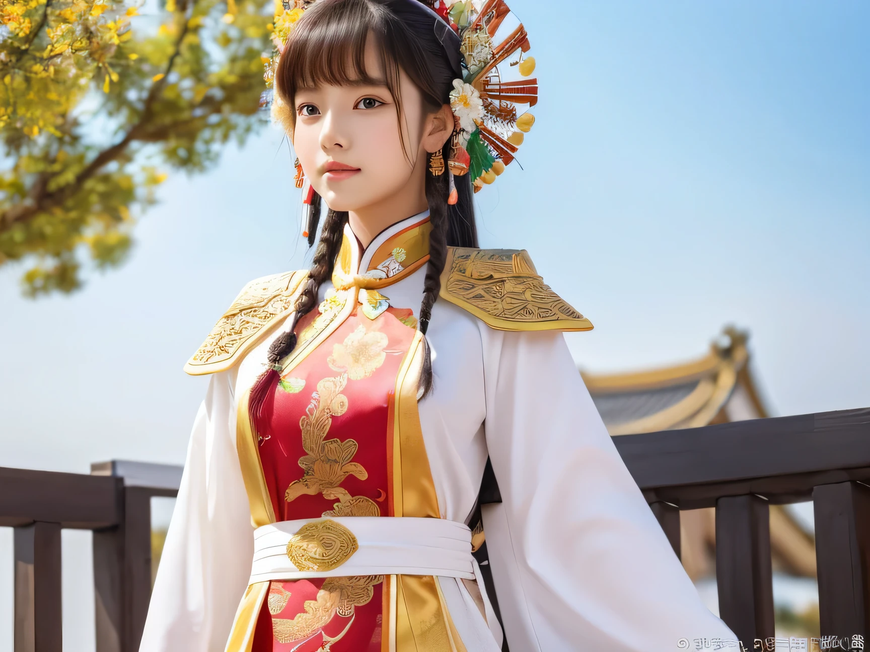 girl, ancient chinese costume, whole body, sunlight, clean face, clean white background, masterpiece, Super detailed, magnificent composition, ultra hd, high quality, very detailed, official art, uniform 8k wallpaper, Super detailed, 32k