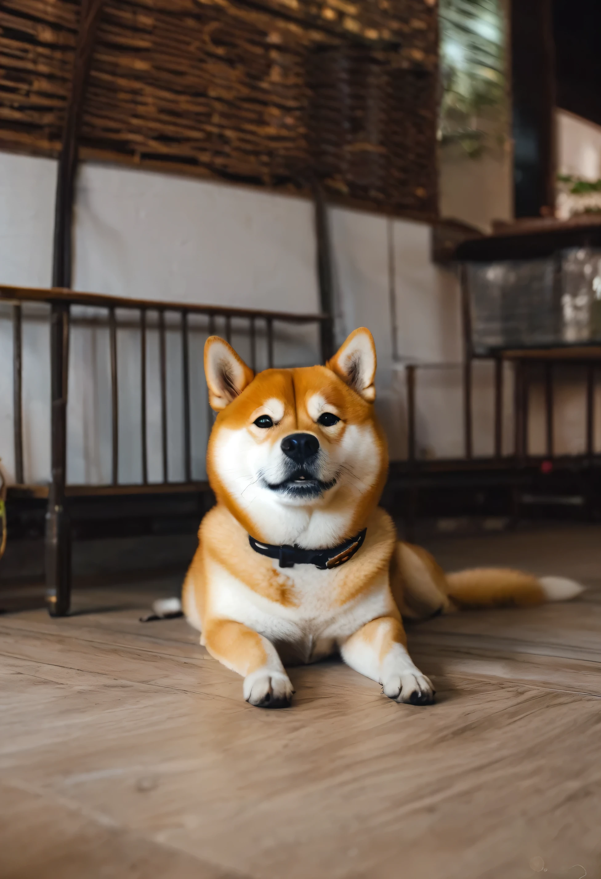 shiba looking scared