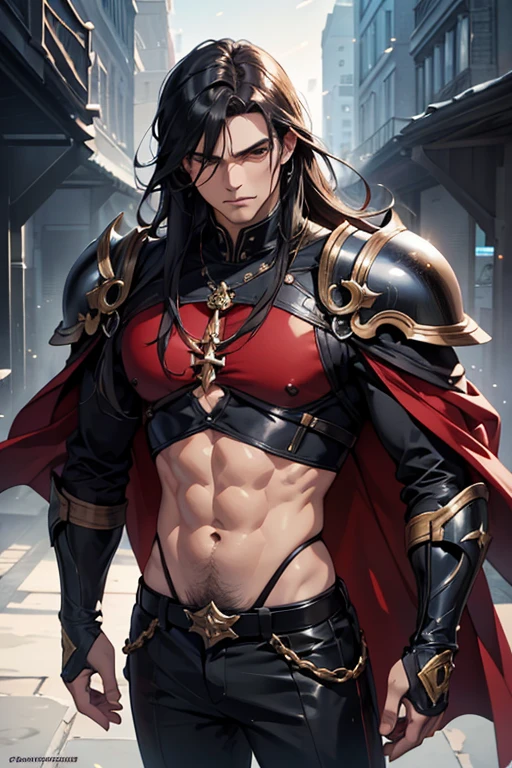 um close de um homem com cabelo negro e vestindo armadura preto, artegerm e Rossdraws, estilo artegerm, artegerm extremamente detalhado, artegerm lau, personagem dnd de homem humano, tom de pele branca,"demon king"masculine and virile, imposing and arrogant,in the estilo artegerm, estilo artegerm, Krenz Cushart e Artegerm, modelo uniforme | artegerm, inspirado em rossdraws