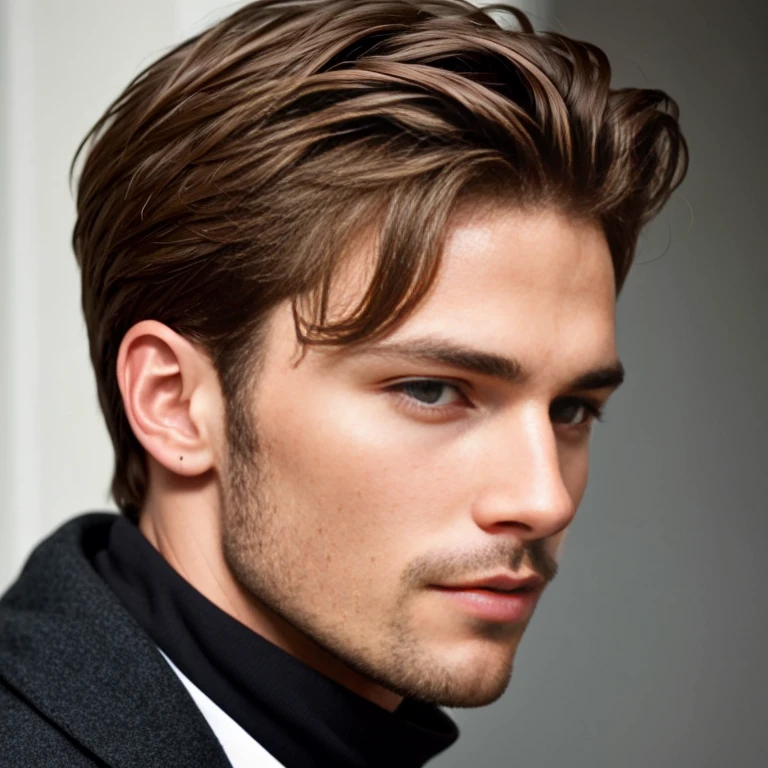 a handsome German, focus on the face