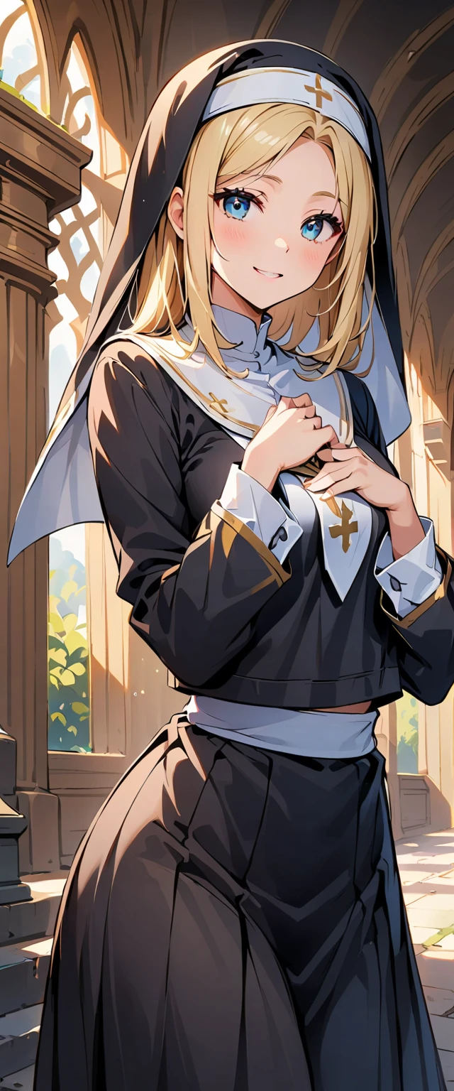 nun，Faith and dedication, The tranquility of the monastery.