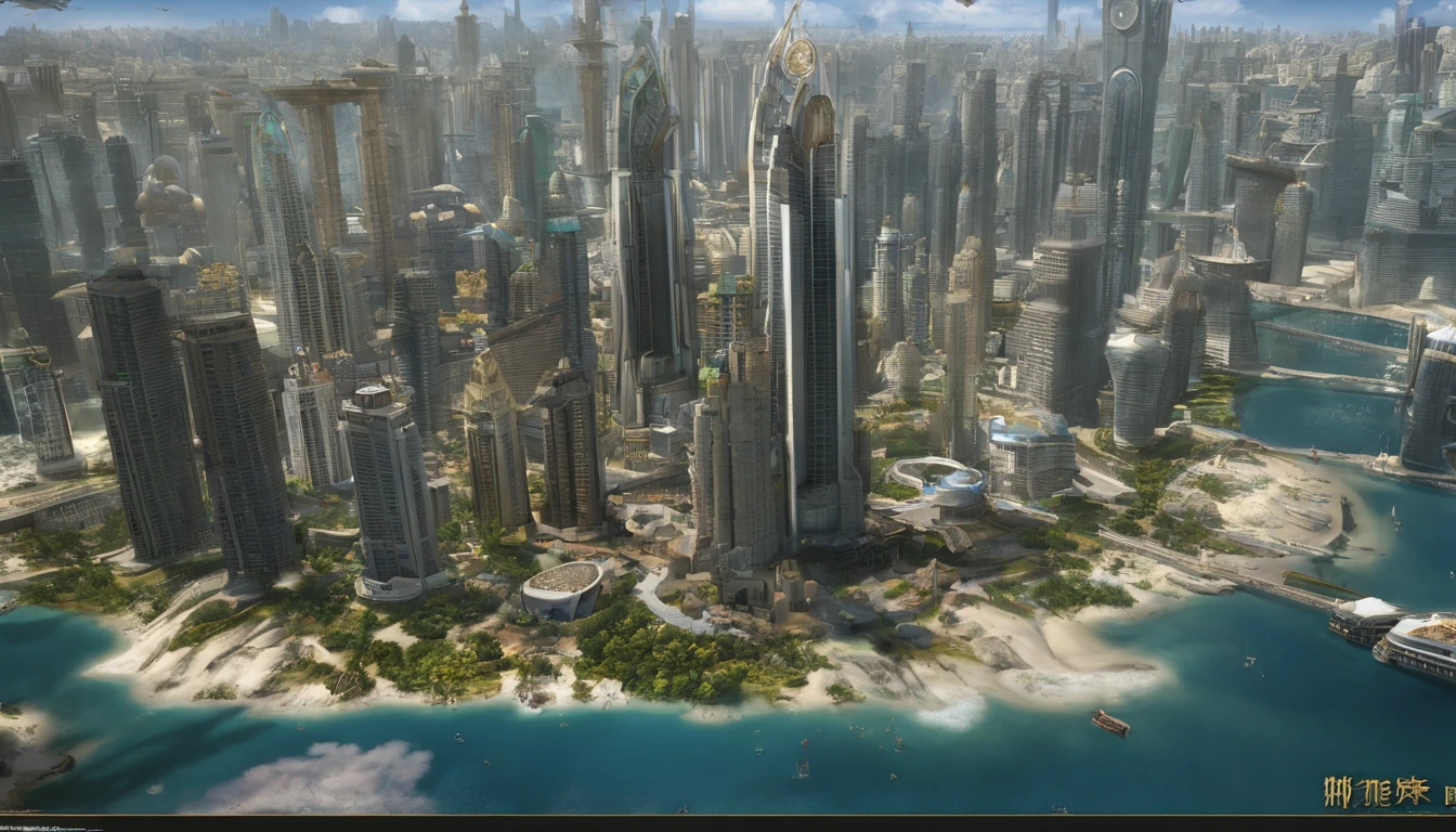 atlantis、prosperity、Many people々、big city、海に面したbig city、Urban Island々々々々々々々、civilization、Super-Science City、Advanced、Ring continent、同心円状に広がるbig city