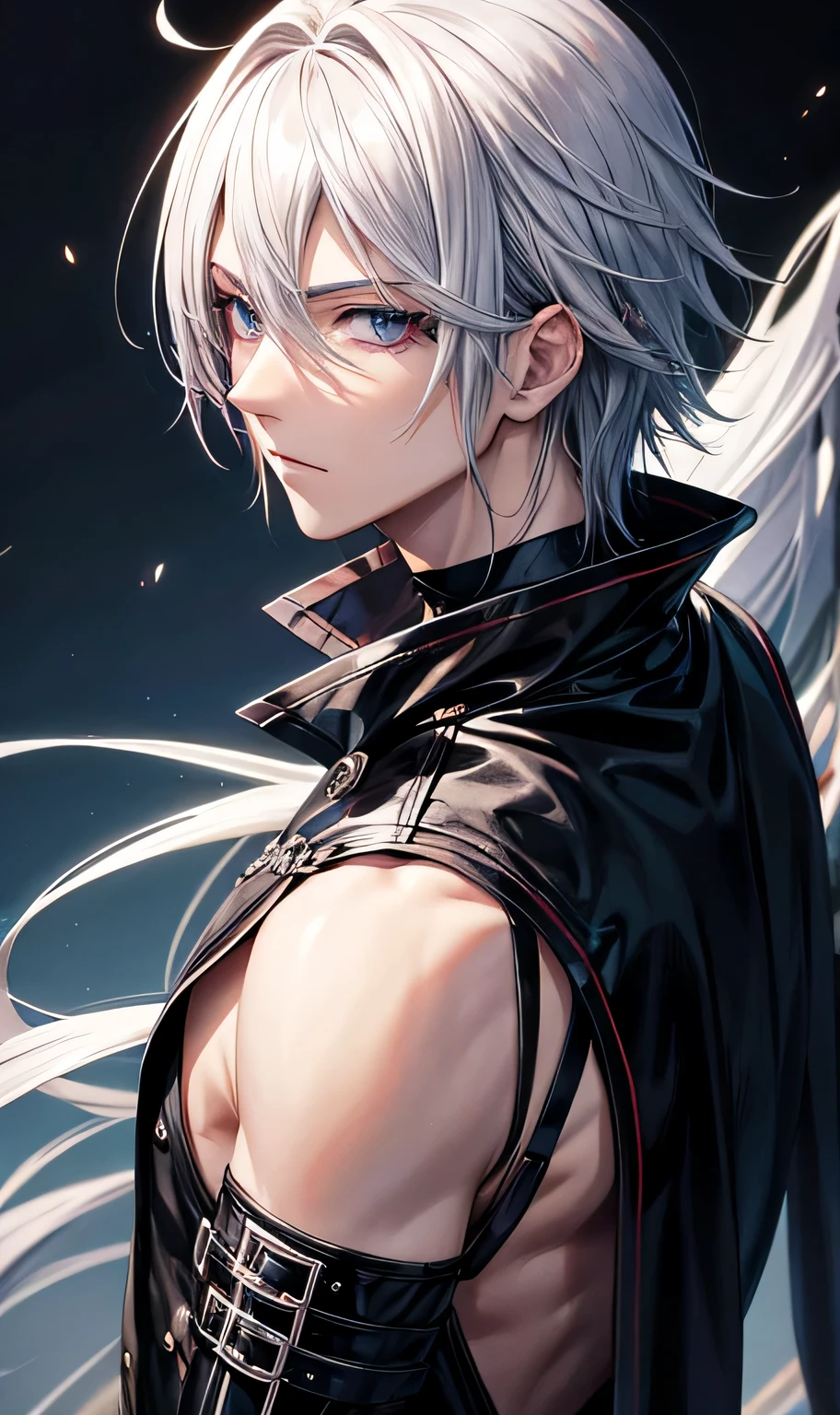 male,silver hair,Visual Kei