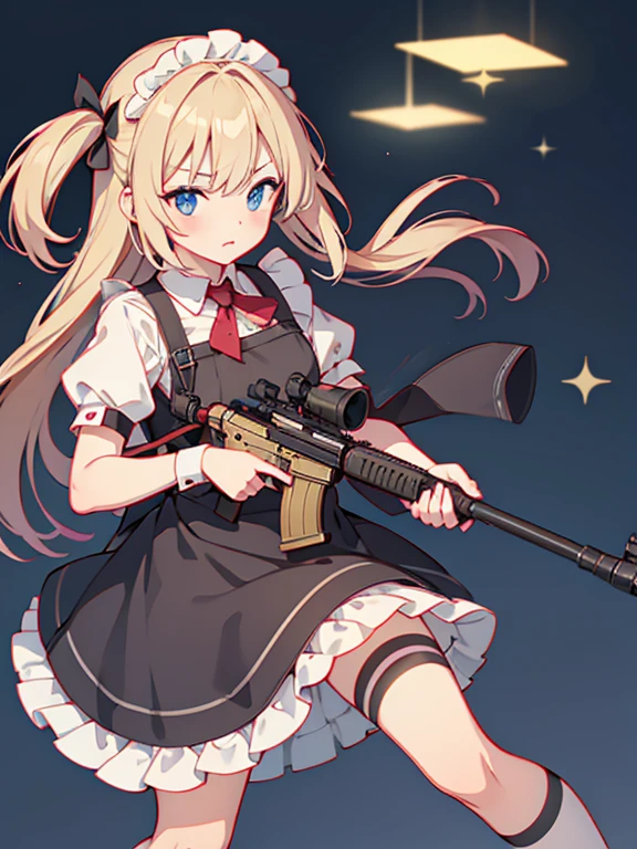 girl　Maid clothes　Anti-tank rifles　rocket launcher　Assault rifle　Beam rifle　hand gun