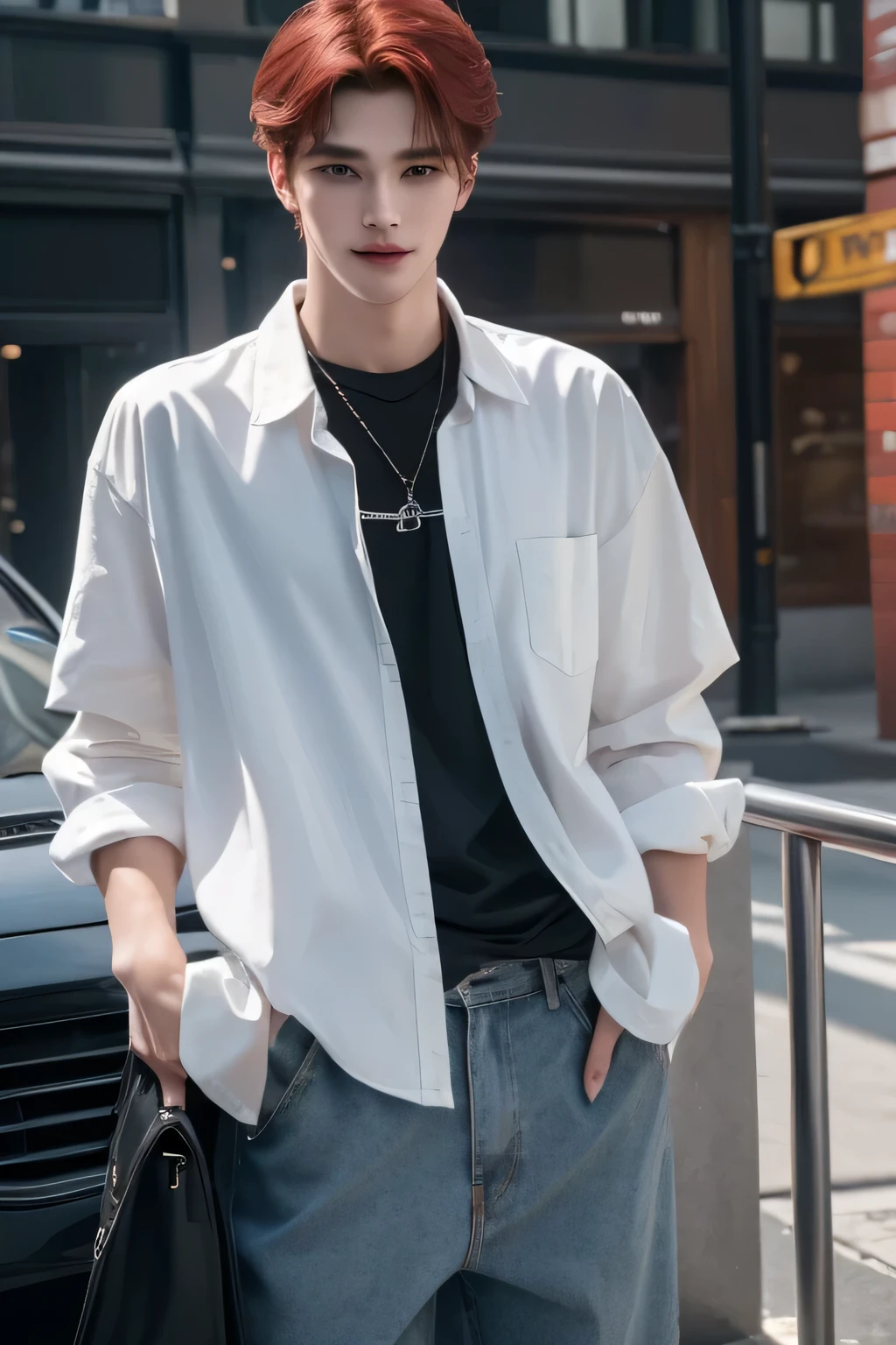8k, Masterpiece, high quality, Young guy, androgynous prince, ulzzang, blonde hair, cabello rubio, asian, asian boy, shorts