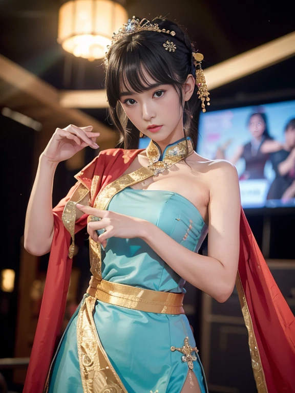 1girl, ((very transparent) Hanfu qipao), (erotic_), ((focuss closeup face)), pretty young (Asian) (Asian) (masterpiece), top Asian model, (aphrodite goddess), (small breast), very best quality detailed face:1.5, privium room, (8k HD graphic, (soft and chill light), best quality detailed ultra highres:1.2 dynamic lighting, artstation, winner photography, volumemetricslighting),