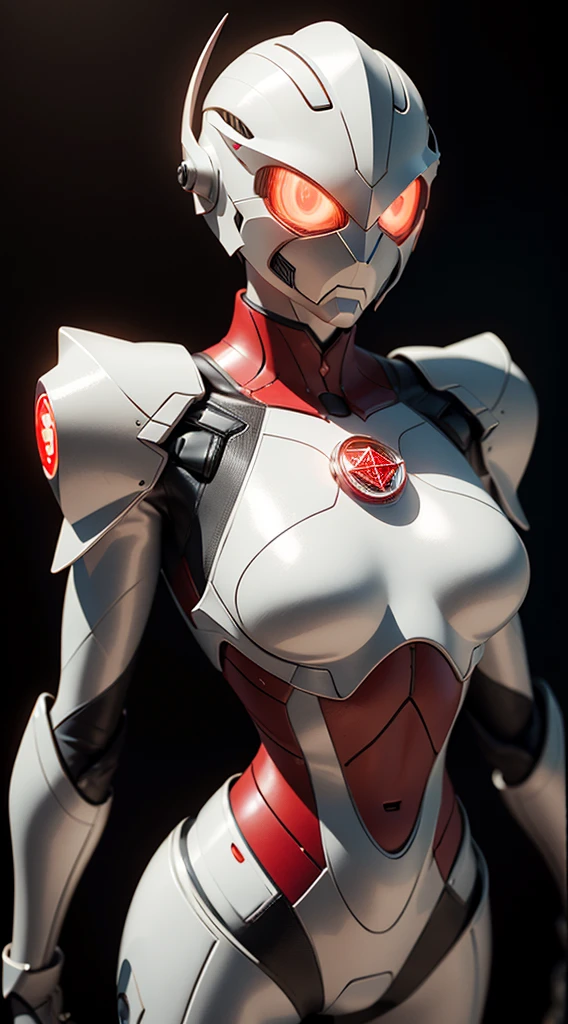 masterpiece,best quality,high resolution,actual,Upper body,
1 girl,ultraman,Red five-pointed star eye,Pentagram color timer,looking at the audience,red,Powered Armor,Fully shielded,(translucent:1.4),(posture:1.1),Biomechanical City,reflective metallic,dramatic lighting,..3d,Super detailed,Render by Octane,