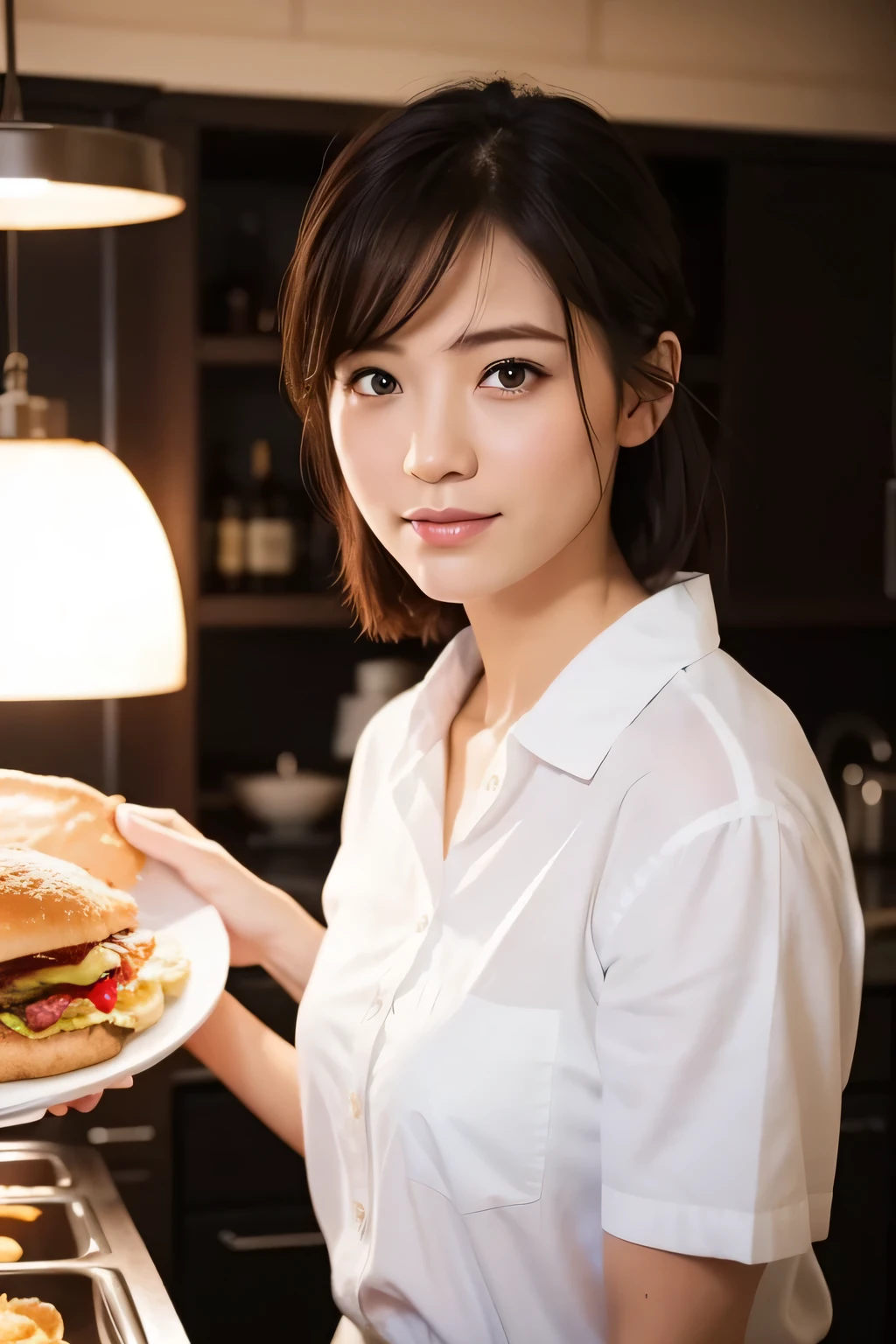 Beautuful Women，Cook，Bright light