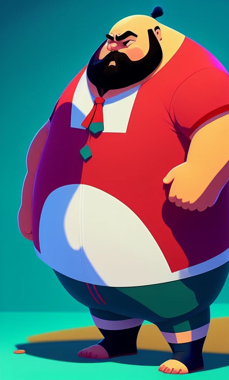 cartoon character of a bearded fat man extremely thick thighs bulging belly wearing a red swim trunks watch with different poses and poses, arte conceitual de desenho animado, design de personagens muito estilizado, design de personagens estilizados, design de personagens altamente detalhado, arte  em artstation, design de personagens, estilo de personagem Disney, arte conceitual, design de personagens animados, design de personagens de alta qualidade, character exploration, great character design, in the style of Disney animation, character illustration
