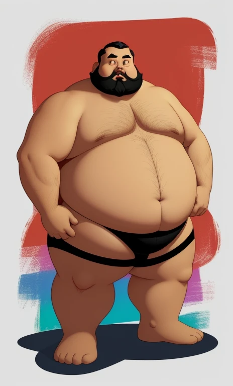 He is naked with no clothes, cartoon character of a bearded fat man extremely thick thighs bulging belly wearing a red swim trunks watch with different poses and poses, arte conceitual de desenho animado, design de personagens muito estilizado, design de personagens estilizados, design de personagens altamente detalhado, arte  em artstation, design de personagens, estilo de personagem Disney, arte conceitual, design de personagens animados, design de personagens de alta qualidade, character exploration, great character design, in the style of Disney animation, character illustration