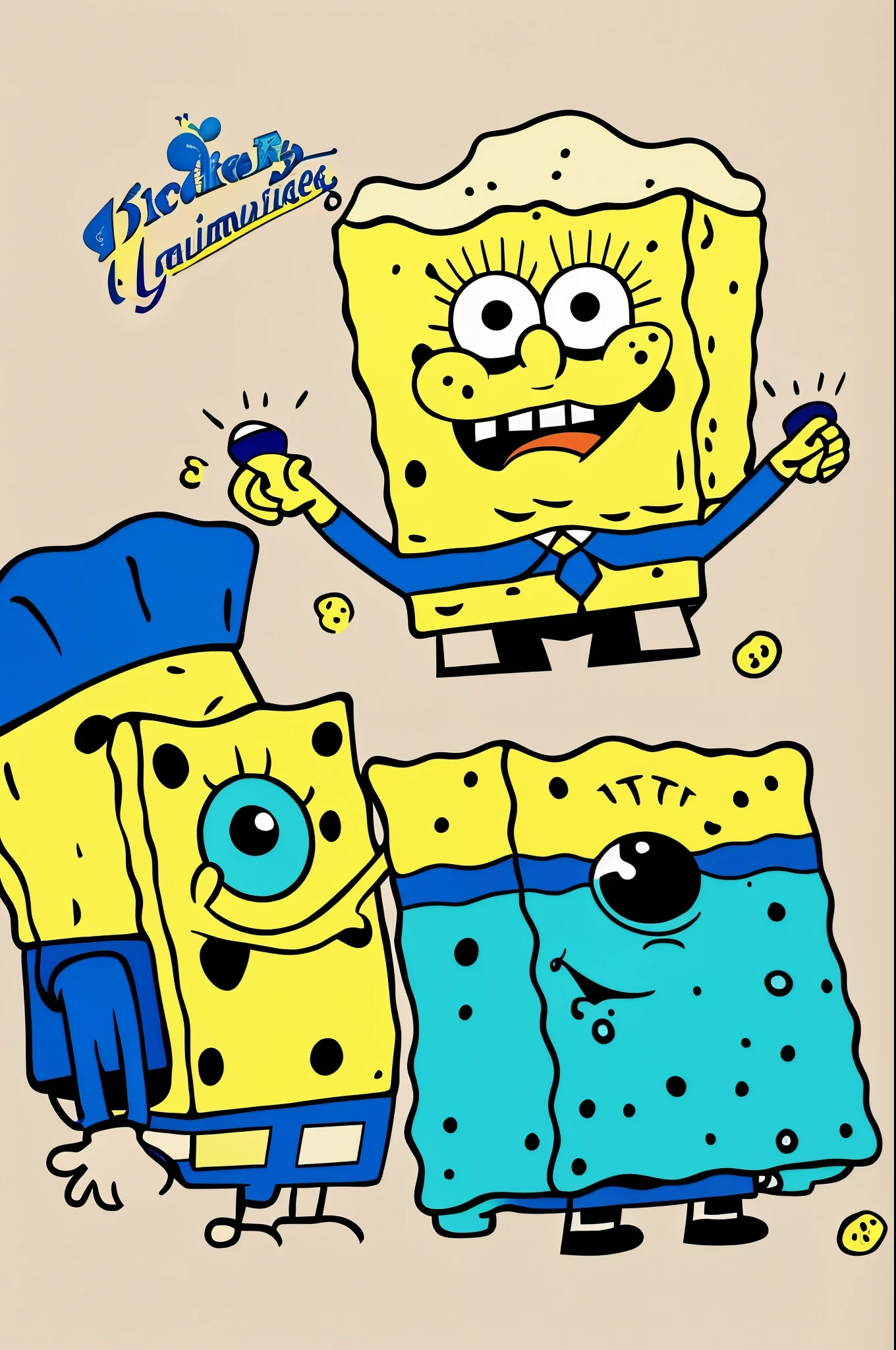 Spongebob handwritten style