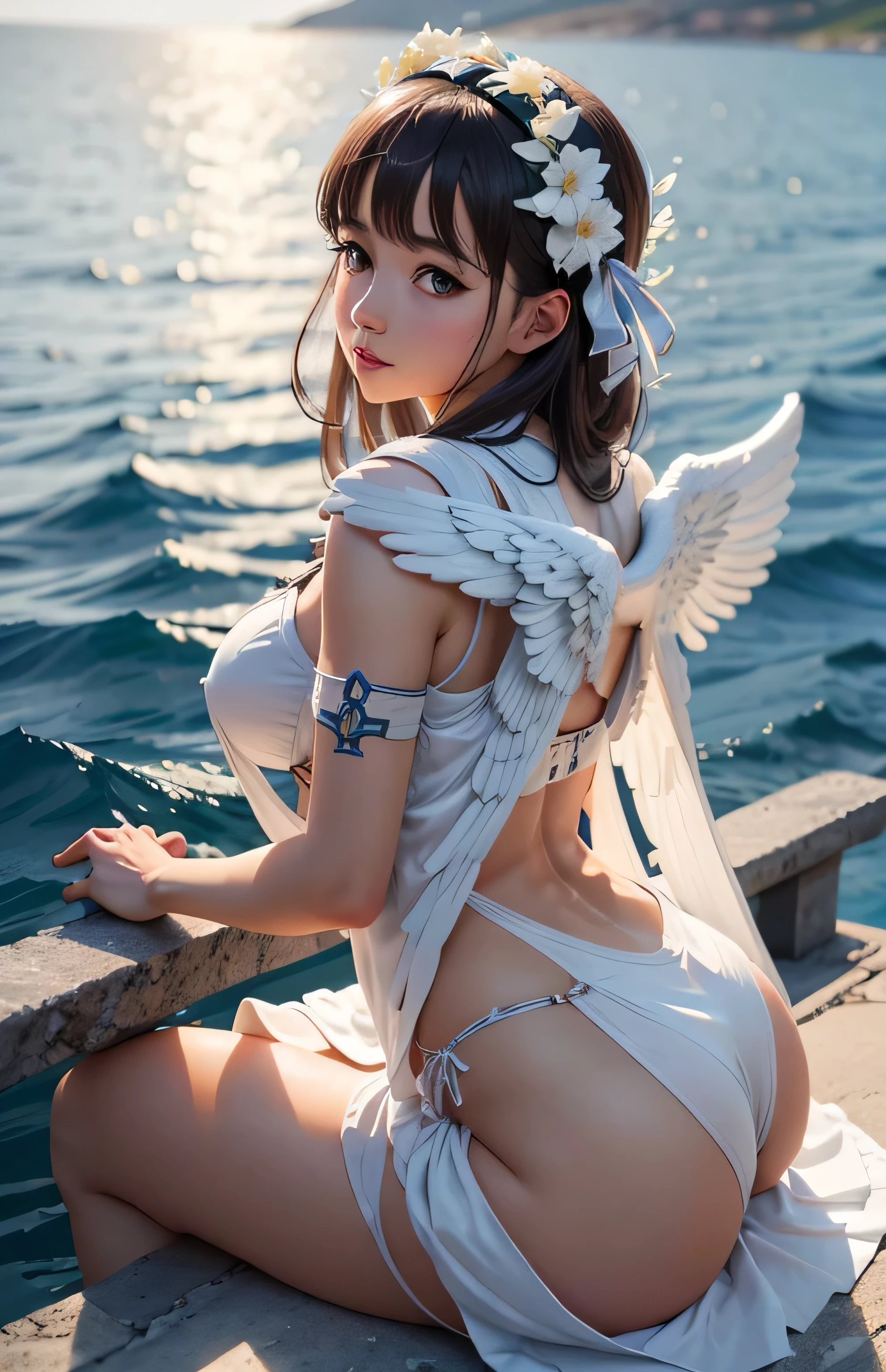 Greek warships、She has the white wings of an angel on her back