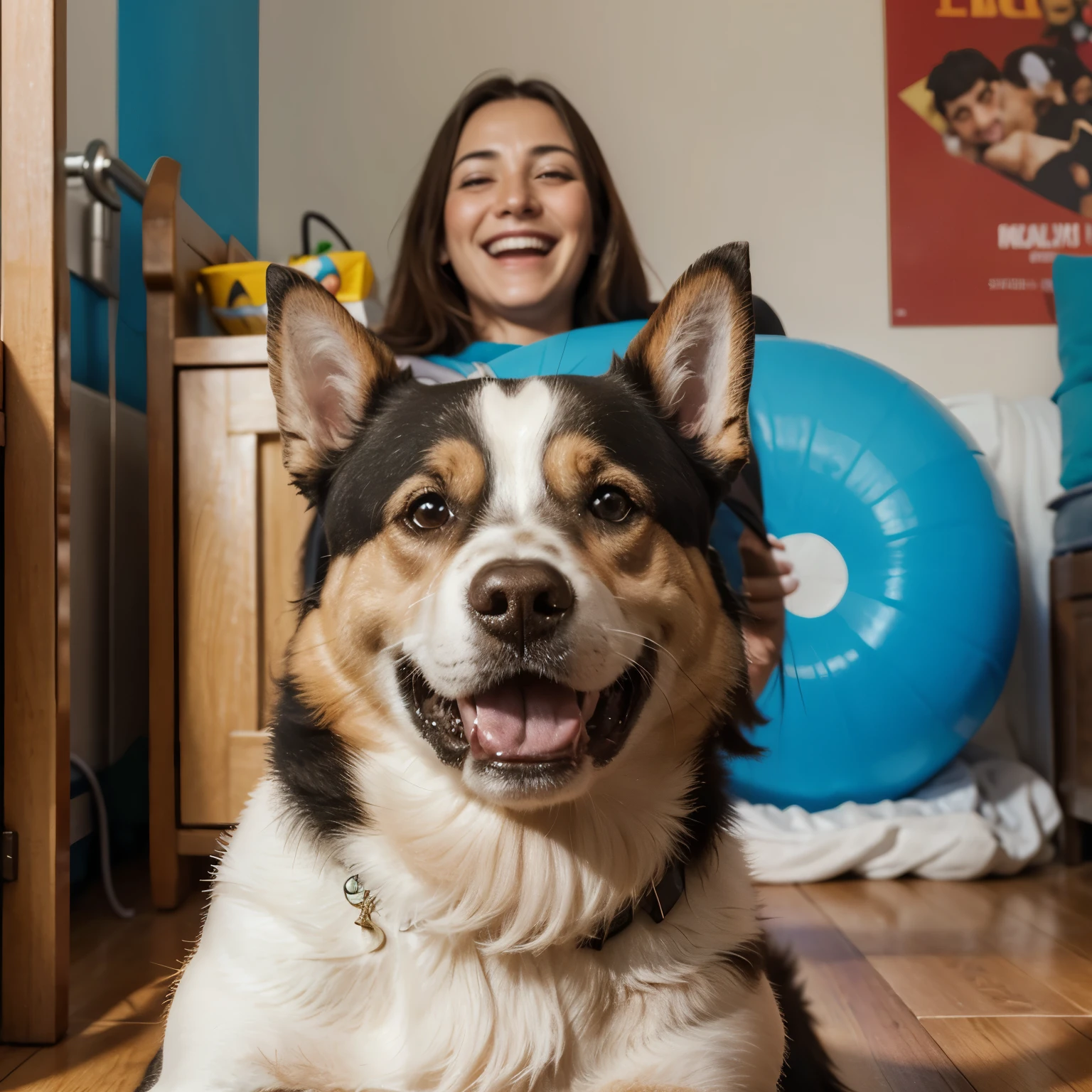 Imagen con felicidad y festejo de un perro