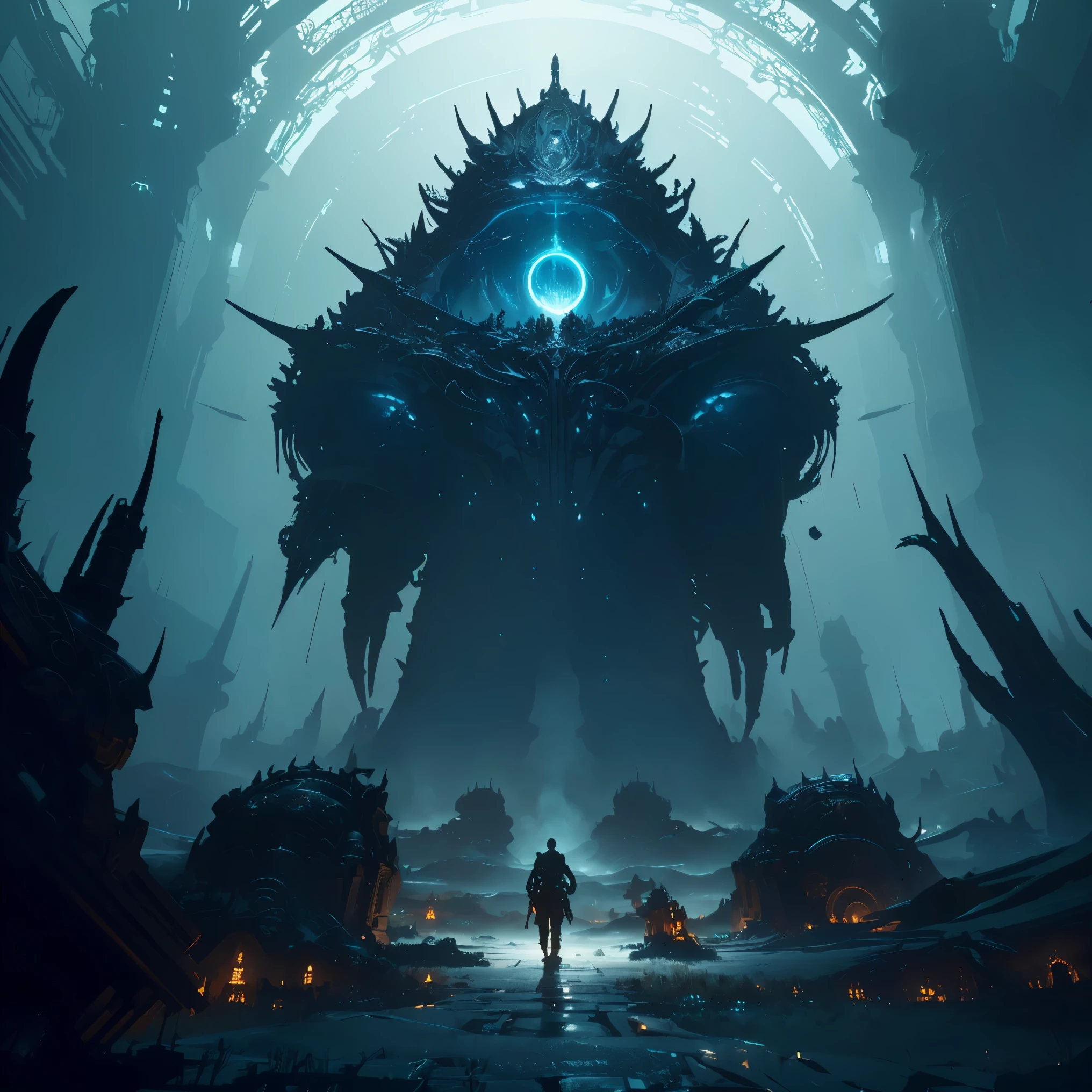 masterpiece, best quality, (extremely detailed CG unity 8k wallpaper), (best quality), (best illustration), (best shadow), absurdres, realistic lighting, (Abyss), beautiful detailed glow, art by PeterMohrBacher,