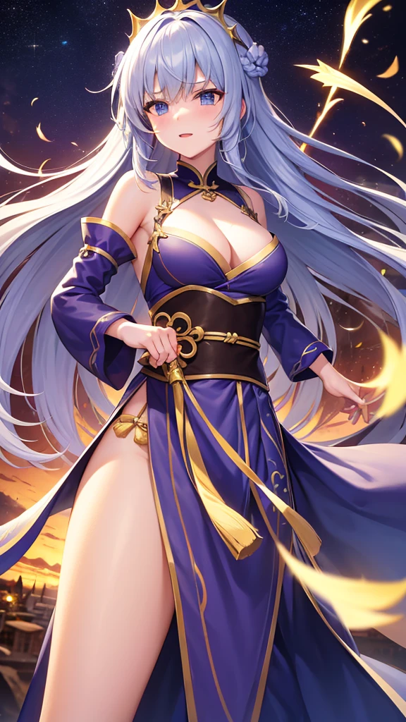 five women,Hanfu,Immortal Sword,different hair,Get into fighting stance