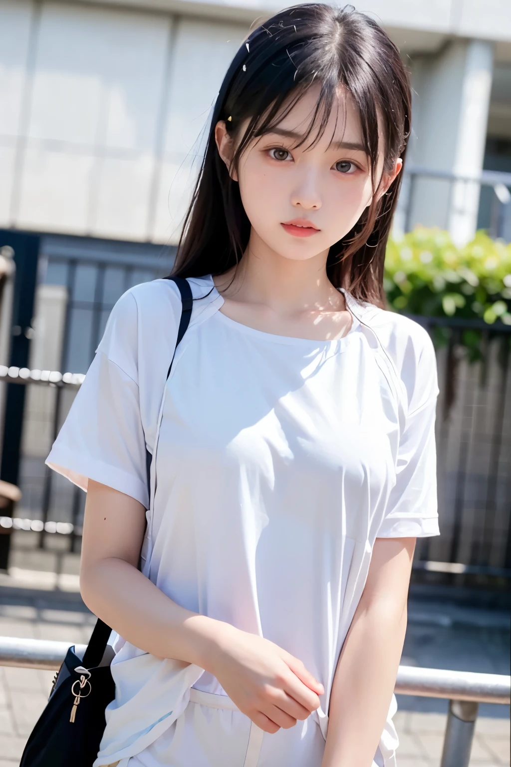 Natural image quality,１People Girls,Japanese,20-year-old,Beauty,Beautiful face,Cute face,Crying face,Sad expression,Frustrated expression,tears,Short-sleeved summer clothes,(Disheveled Hair),(Wet Hair),(Wet body),(Wet clothes),(Wet Face),The whole body is wet from rain,(Rainy cityscape)