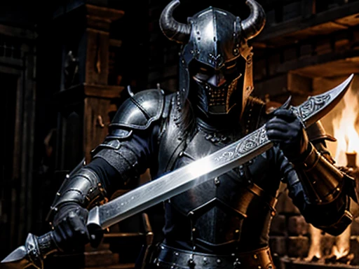 Demon in Armor　prepare a sword