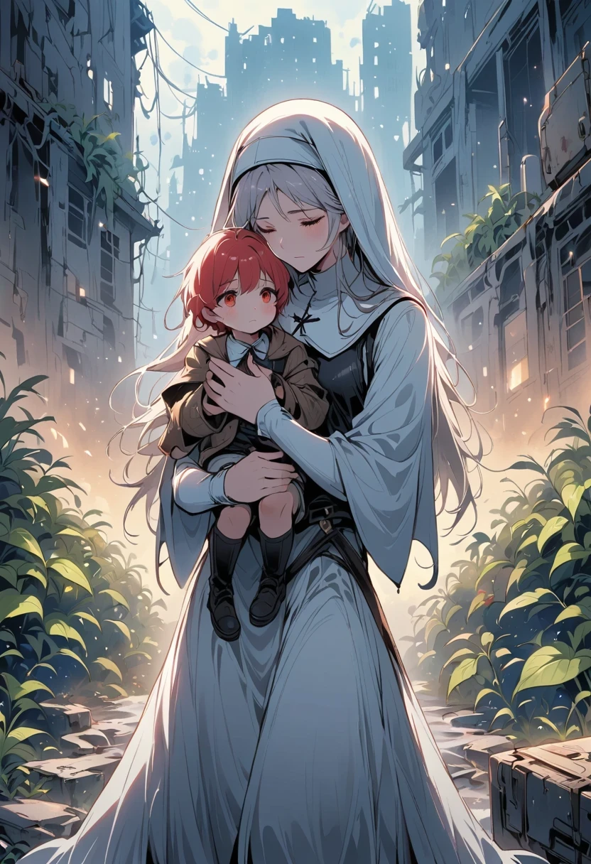 Elaina,white ash hair, anime girl, white shirt,black skirt, (black cloak:1.2), pale face, sweating, heavy breath, blushing, pregnant, Pregnant belly, (best quality:1.2), ultra-detailed,realistic ,portraits, vivid colors, soft lighting, interesting PoV, (pee is white:0.7), spread kneel, lean againt the tree , (the girl is leaked pee: 1.3), stocking