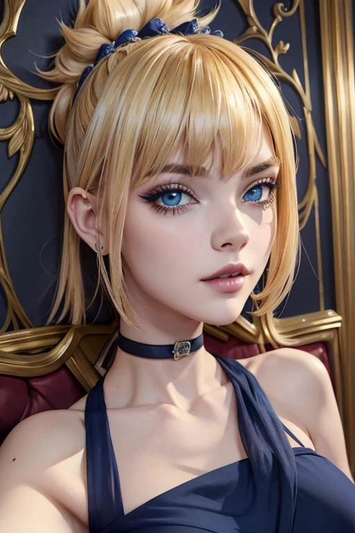 Cara hermosa labios voluminosos ,sonrisa, nariz respingada belleza extraordinaria, blue eyes pale skin, Gothic Makeup , selfie, wallpaper fanart Stunning, obra maestra, realista, detallado perfecto 12k