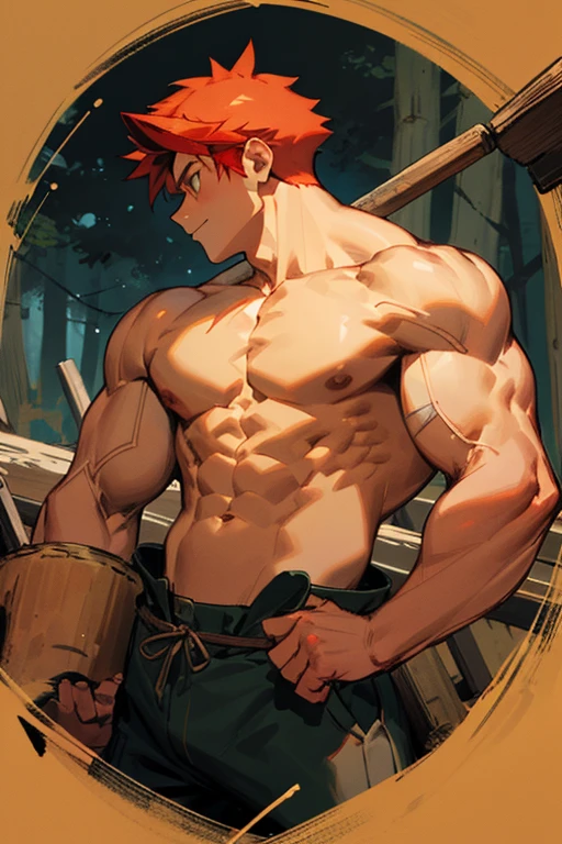 ansatsu kyoushitsu artstyle, digital art, intricate details, 1boy, looking at viewer, a young handsome boy bodybuilder, kirishima eijiro, red eyes, red hair, detailed eyes, detailed face, smooth hair, naked, nude, shirtless, pantless, detailed skin, big nipples, big muscles, muscular!!!, bodybuilder physique, exaggerated musculatures, ((huge penis)), horsecock, dripping cum, ejaculating, cumming, blushing, intimidating, imposing stature, confident, focus, furrowed eyebrows, mischievous, smug, outdoors, various poses, aesthetics, perfect hands, sexy and cute