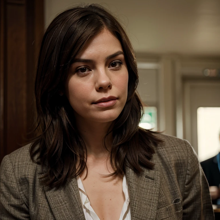 Lauren Cohan disguised as a British politician