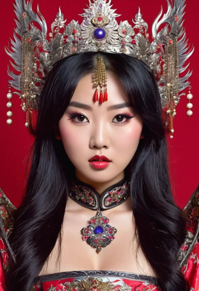 Vieux  du heavy metal grossier utilisant une  princesse  asiatique comme pute anale , toute nu 