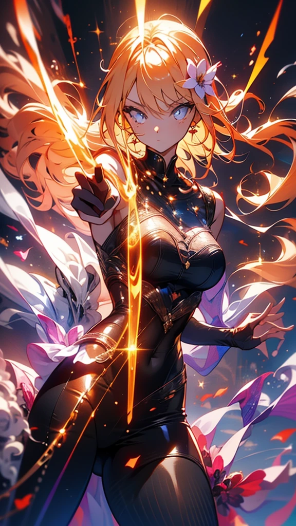 highest quality,((highest quality)),((table top)),((perfect face)),become familiar with５Two finger hand,1 girl,(background blur), ((holographic)),1 girl,milky way, (stripes of light), impressive visuals, (dynamic streak, path of light:1.2), bright colors,Diavel Star,full body,dynamic pose,